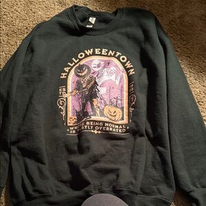 Gildan Black Halloweentown Crew Neck Sweater